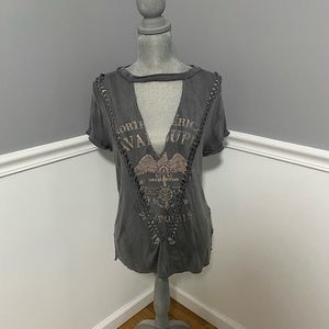 Modish Rebel Ladies Distressed Tee